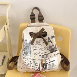 Hot Selling Versatile Graffiti Nylon Fashionable Women's Backpack 2025 New Trend Large Capacity Commuting School Bag - Image 2