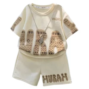 Cool Baby Boys Clothes Fashion New Boutique Designer Kids Casual Clothing Summer Short Sleeve T-Shirt Tops And Shorts 2pcs Set - Image 2