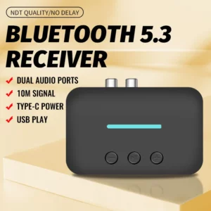 USB Bluetooth 5.3 Audio Receiver Adapter Wireless Stereo Music 3.5mm AUX R/L RCA Support U-Disk Playback For Desktop Speaker Amp - Image 3