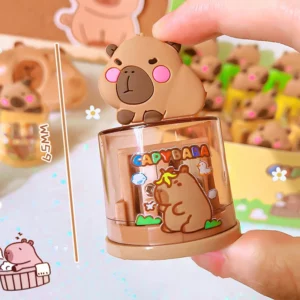 Cartoon Cute Capybara Pencil Sharpener Portable Mini Manual Pencil Sharpener Office School Supplies Student Stationery Gifts - Image 2