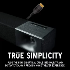 For Klipsch Cinema 600 Sound Bar 3.1 Home Theater System with HDMI-ARC for Easy Set-Up, Black - Image 4