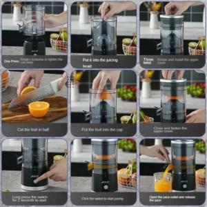 Powerful and Quiet Juicer Machine with Tilted Chute and Easy-to-Clean Design Juicer Machine 220V - Image 6
