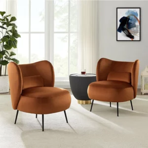 MOMO Nordic Fabric Living Room Small Apartment Beauty Salon Hotel Lamb Velvet Technology Cloth Simple Single Sofa Chair - Image 4