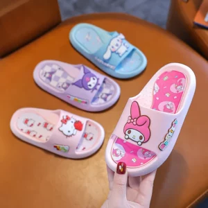 Sanrio Hello Kitty Summer Slippers Cute Kuromi Cinnamoroll Home Indoor Bathroom Anti-Slip Slippers Cartoon Outdoor Sandals Gifts - Image 4