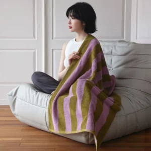 Retro Striped Pure Cotton Beach Bath Towel Absorbent Bathroom Towel Home Hotel Outdoor Comfortable Towels Hand Towel Ladies - Image 4