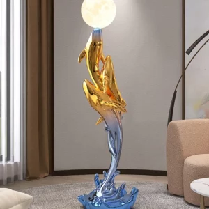 Home Decor Luminous Whale Statue Large Floor Decor Nordic Living Room Auspicious Animal Sculpture Art Ornament Housewarming Gift - Image 4