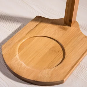 Cup Holder Mug Rack Bamboo Coffee Cup Rack Home Storage Creative Tea Mug and Saucer Display Organizer-Holds 6 Mugs - Image 5