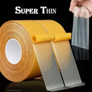 Super Thin Strong Fixation Double Sided Adhesive Tape Heavy Duty Translucent Mesh Waterproof Traceless Powerful Grid Carpet Tape - Image 1