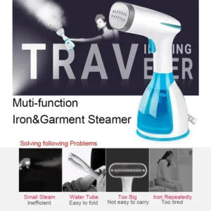 Quick-Heat Hand Garment Iron Steamer for Clothes 1500W Powerful 280ml Portable Fabric Steamer Travelling Home Steam Generator - Image 2