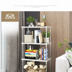 Multifunctional Rack Combination Kitchen Bathroom Storage Layer Rack Floor Plastic Storage and Organization Rack Toy Rack - Image 4