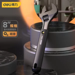 Deli Household Tools High Carbon Steel Adjustable Wrench Multifunctional Electrician Repair Lightweight Portable Hand Tools - Image 1