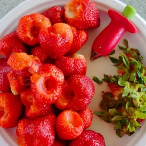 Strawberry Slicer Cutter Strawberry Corer Strawberry Huller Fruit Leaf Stem Remover Salad Cake Tools Kitchen Gadget Accessories - Image 4