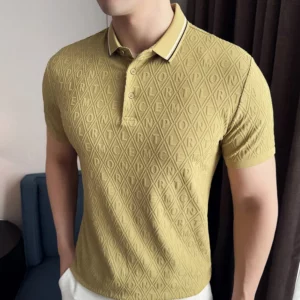 Brand Clothing Men's Summer High Quality Knitted Polo Shirts Man Slim Fit Fashion Short Sleeve Polo Shirts Man Tees 3XL-M - Image 1