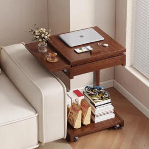 Minimalist Mobile Bedside Table Multifunctional Sofa Side Table with Storage for Balcony Tables Home Living Room Furniture - Image 2