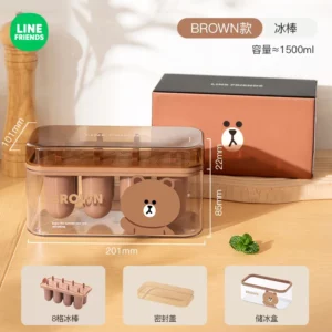 Line Friends Ice Tray Ice Box Anime Brown Ice Popsicle Mold Cartoon Sally Ice Cream Ice Storage Box Gift Cute Kitchen Frozen Ice - Image 3