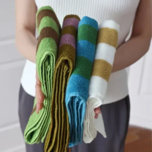 Retro Striped Pure Cotton Beach Bath Towel Absorbent Bathroom Towel Home Hotel Outdoor Comfortable Towels Hand Towel Ladies - Image 3