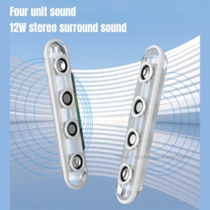 SOAIY Computer Audio Desktop Crystal Music E-sports Games Sound Box Pickup Colorful Lights Portable Wireless Bluetooth Speakers - Image 5