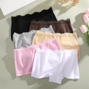 Women's Panties Seamless Sports Wavy Edge Silk Satin Boxers Underwear Female Lovely Briefs Cozy Lingerie Intimate Underpants - Image 4