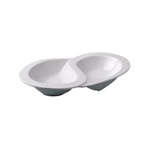 Creative Double Grid Ceramic Plate Japanese Sashimi Sushi Plate Restaurant Decorative Dessert Plate Home Kitchen White Tableware - Image 6
