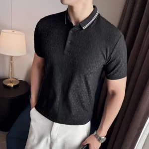 Brand Clothing Men's Summer High Quality Knitted Polo Shirts Man Slim Fit Fashion Short Sleeve Polo Shirts Man Tees 3XL-M - Image 4