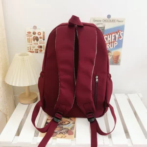 Solid Color Large Capacity Twist Rope Zipper Simple School Bag Backpack 2024 Hot Sale Bags for Girls and Boys Mochilas Escolares - Image 2