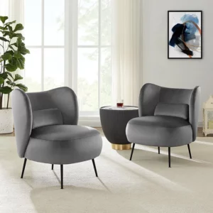 MOMO Nordic Fabric Living Room Small Apartment Beauty Salon Hotel Lamb Velvet Technology Cloth Simple Single Sofa Chair - Image 3