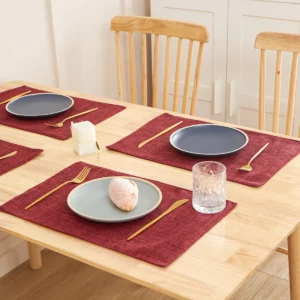 30X46 CM Linen Solid Color Dining Table Mat Fashion Style Western Dining Table Bowl Cup Rectangle Placemats Table Decoration - Image 6