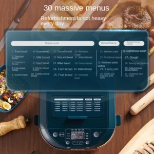 SUPOR Automatic Bread Maker with Large Capacity for Home Use and Dough Kneading Multifunctional with Intelligent Fruit Feeder - Image 2