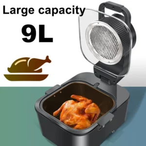9L Multi functional Home Smart Air Fryer with Large Capacity Touch Screen Reservation Non stick Inner Perspective Oven - Image 3