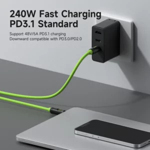 Hagibis USB C Fast Charger Cable With LED Display PD 240W 40Gbps Video Cord Compatible with Thunderbolt 4/3 For iPhone 16 Laptop - Image 3
