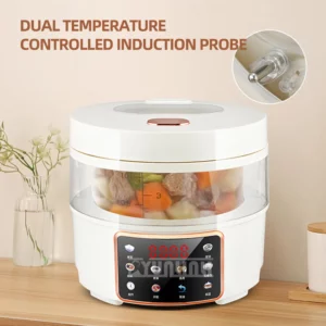Intelligent Rice Cooker 2L Visual Glass Multi Cooker Household Portable Panela Elétrica De Arroz Multifunctional Rice Cooker - Image 5