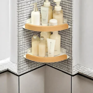 shower corner organizer storage,Bathroom Storage Shelves, bathroom corner Rack on wall,no drill bath shelf,household items - Image 2