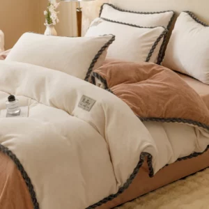Winter Milk Velvet Quilt Duvet Cover Bedding Thicken Bed Quilt Cover Double Bed Cover Queen King Comforter cover Bed linen - Image 2