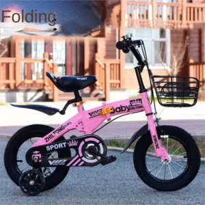 Cross Life New Stock Folding 14 Inch Children's Bicycle Baby Bicycle Carbon Steel Mountain Bicycle Male And Female Baby Bicycle - Image 3