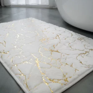 Bath Mat Modern Living Room Area Small Rug Washable Bedroom doormat Bathroom Rectangle Non Slip Toilet Floor Faux Mat - Image 3