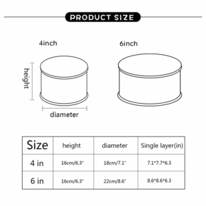 4/6inch PVC Clear Cake Boxes Round Transparent Cake Gift Packaging Box Birthday Wedding Anniversary Party Dessert Present Decor - Image 3