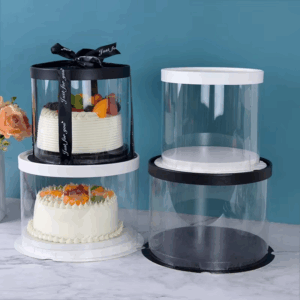 4/6inch PVC Clear Cake Boxes Round Transparent Cake Gift Packaging Box Birthday Wedding Anniversary Party Dessert Present Decor - Image 5