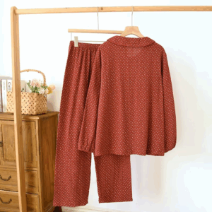 Autumn Cotton Pajama Women Nightwear Two-Piece Sleepwear Women's Sleeping Pajamas Nightie House Suit Ladies Loungewear - Image 5