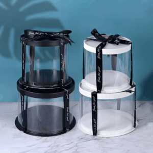 4/6inch PVC Clear Cake Boxes Round Transparent Cake Gift Packaging Box Birthday Wedding Anniversary Party Dessert Present Decor - Image 6