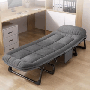 Folding Bed Single Gray Sofa Bed Office Nap Bed Simple And Portable Office Folding Bed Sturdy And Easy To Store Folding Bed - Image 5