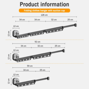 Folding Clothes Hanger Indoor Retractable Cloth Drying Rack Space Saving Home Laundry Clothesline Wall Mount Clothing Rack - Image 3
