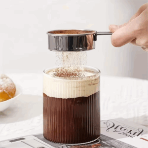 Stainless Steel Fine Mesh Flour Sieve Powdered Sugar Duster Flour Dispenser Shaker For Matcha Chocolate Powder Baking Supplies - Image 5