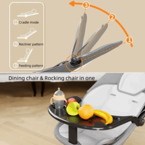 Baby electric rocking chair can be connected to Bluetooth to play music Rocking chair baby can lie on the comfort bed cradle bed - Image 6