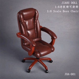 JIAOU DOLL JOA-001 1/6 Scale Male Female Stylish Retro Style Leather Swivel Boss Chair Fit 12inch Action Figure Body Model Toys - Image 5