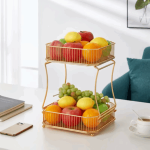 Detachable Black Tier Fruit Basket with Banana Hanger Large Capacity Fruit Bowl for Kitchen Countertop Stylish Hanging Storage - Image 7