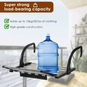 Foldable Hanging Clothes Drying Rack Extendable Balcony Stainless Steel Radiator Clothes Dryer Rack for Hanging Clothes Shoe - Image 5