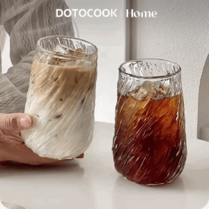 400ML Coffee Mug Glassware Stripe Glass Cup Ice Mug Transparent Glass Tea Cup Drinkware Juice Milk Mocha Cups Kitchen Supplies - Image 7