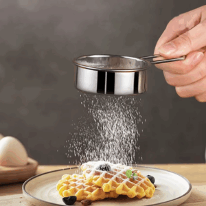 Stainless Steel Fine Mesh Flour Sieve Powdered Sugar Duster Flour Dispenser Shaker For Matcha Chocolate Powder Baking Supplies - Image 3