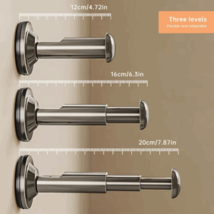Hanger Storage Rack No-Drill Suction Cup Installation Retractable and Adjustable Length Home Use Hanger Storage Container - Image 3