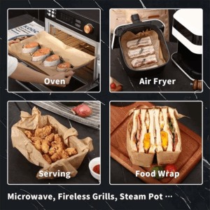 50/200pcs Pre-Cut Parchment Paper Baking Sheets Non-Stick, Half Sheet Pan Size for Baking Cooking Grilling Air Fryer Steaming - Image 5